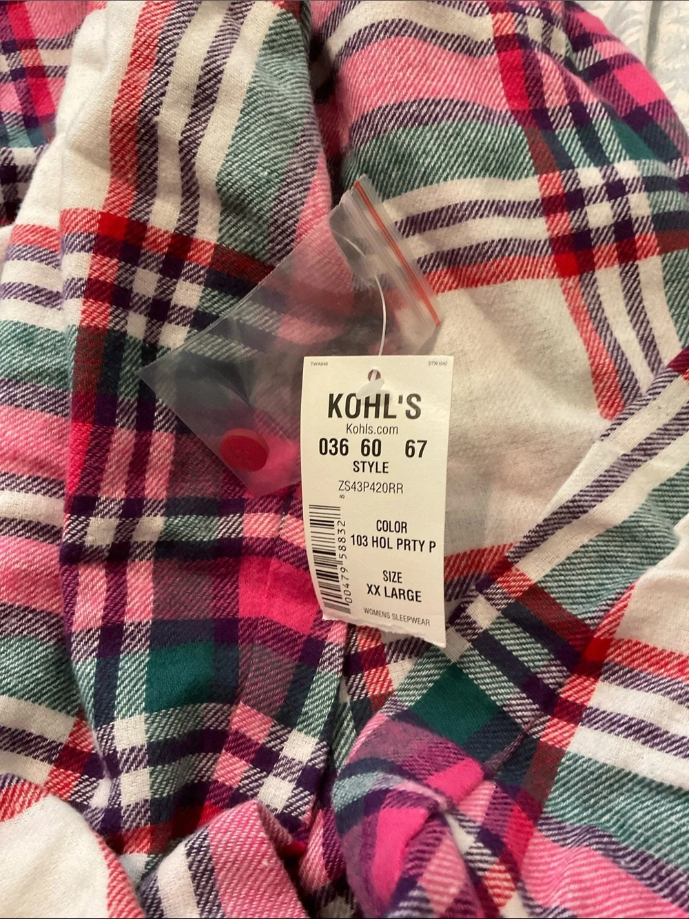 Kohls cozy plaid